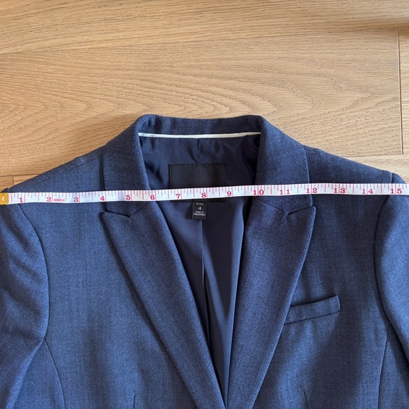 Banana Republic Lightweight Wool Blazer Navy Size 4 Petite - Picture 5 of 7